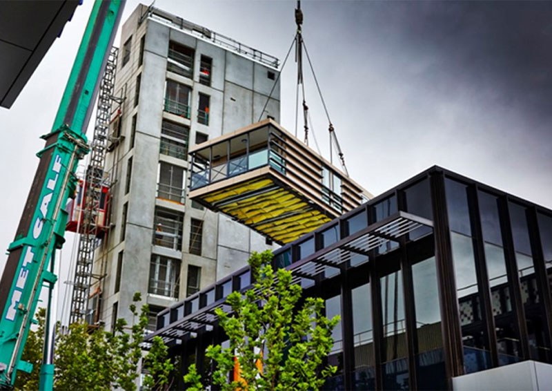 Circular economy, modular construction, and recycled materials