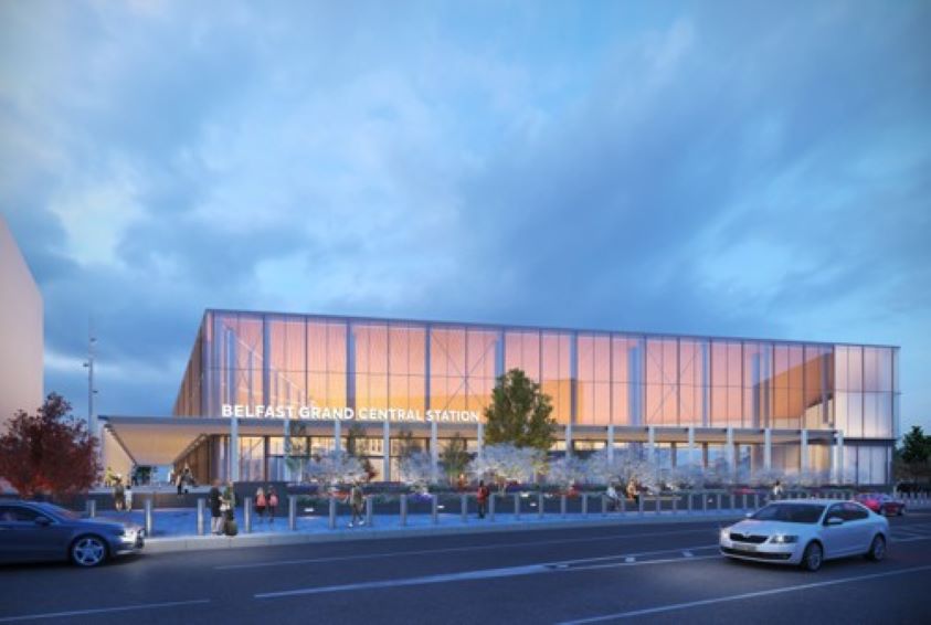 The Belfast Grand Central Station. Image credit: Rossographer (licensed under <a href="https://creativecommons.org/licenses/by-sa/2.0/deed.en" target="_blank">CC BY-SA 2.0)</a>)