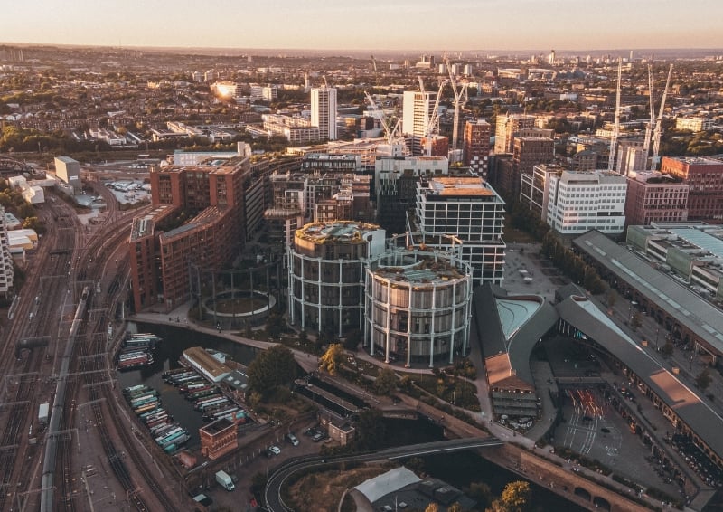 The Gasholders in London. Image credit: Shutterstock