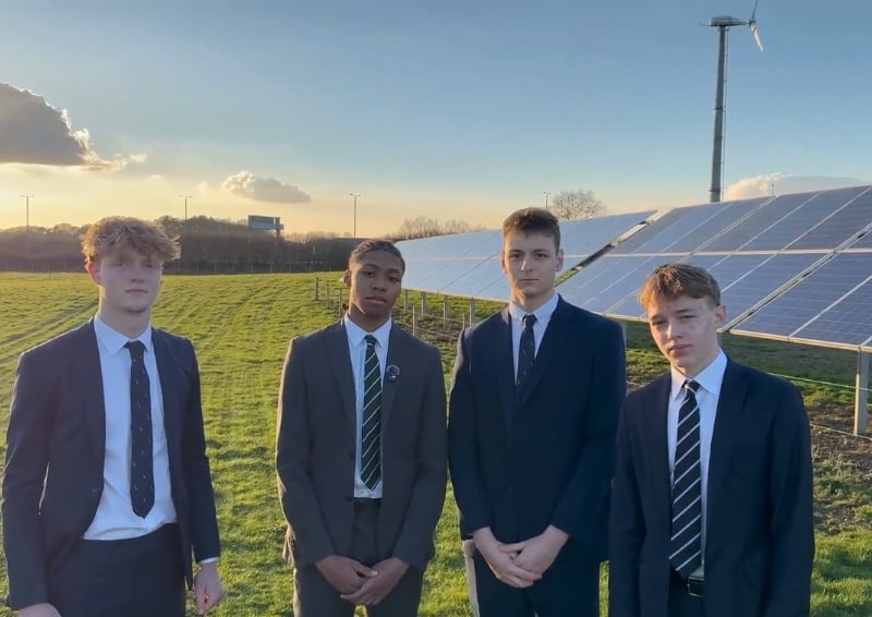 Team RepTech25 proposed an innovative solution to install solar panels that would still allow cows to graze underneath. Image credit: ICE