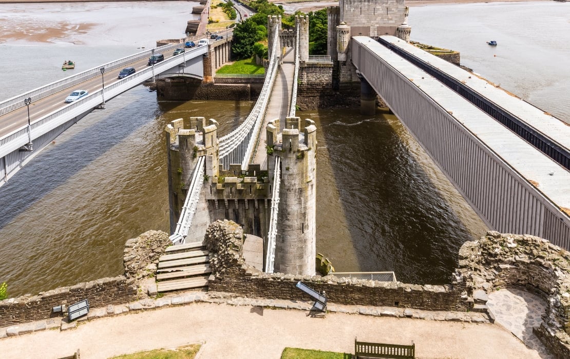view of bridges connecting to cob