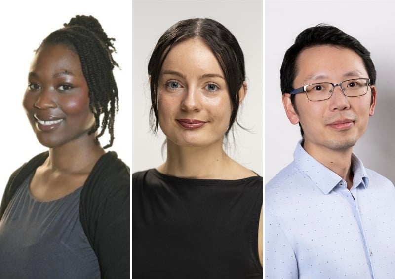 L-R: Afua Essel, Katie Nicoll and Si Shen. Image credits: Afua Essel, Katie Nicoll and Si Shen