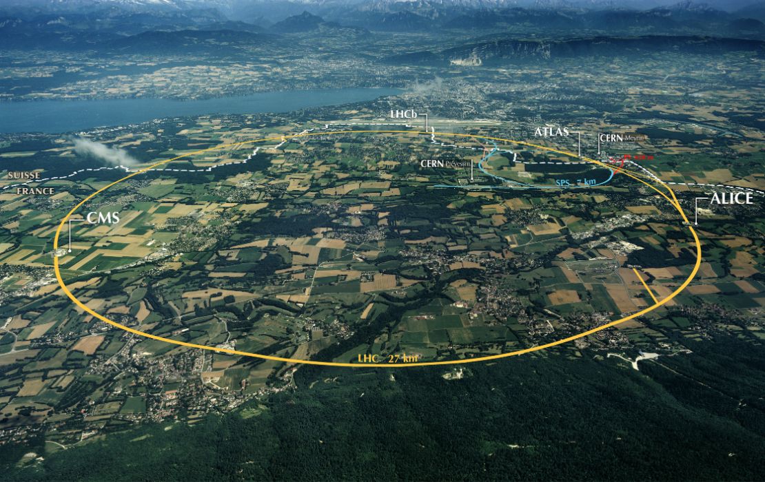 aerial diagram of cern