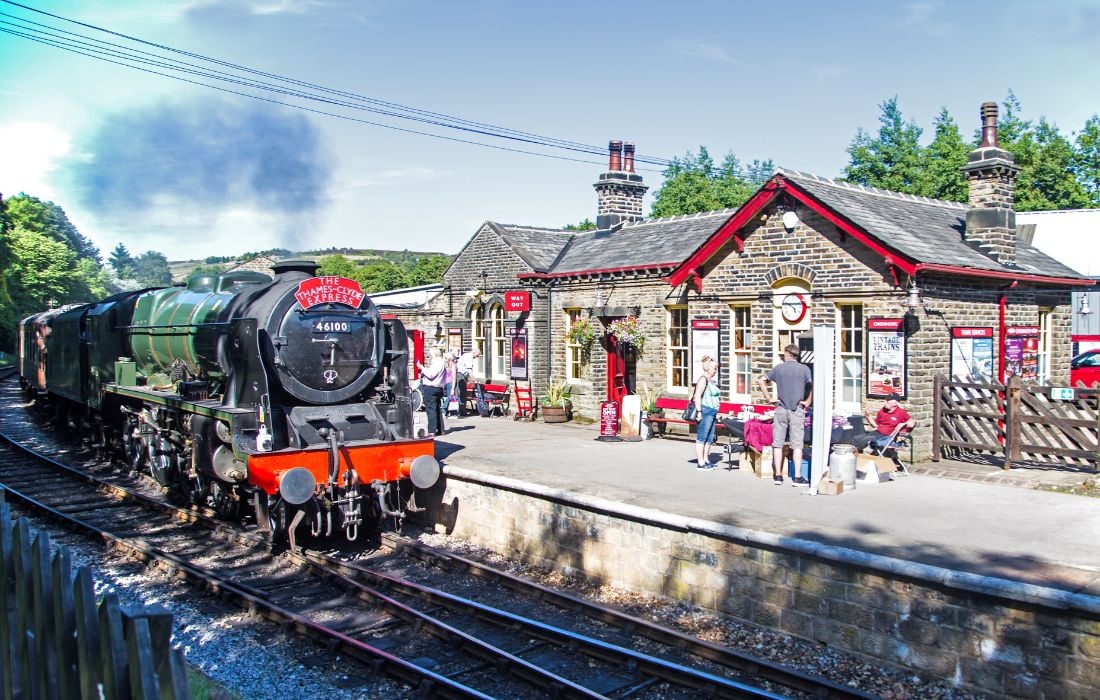Steam train at Oxenhope West Yorkshire
