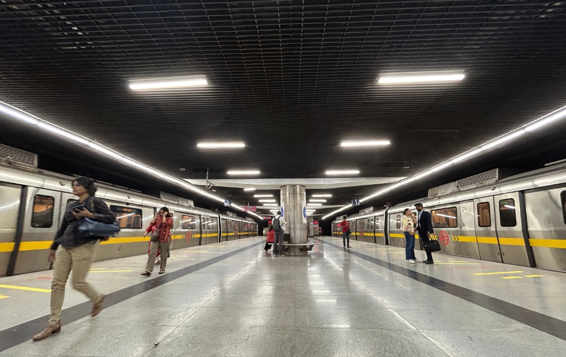 inside delhi metro station