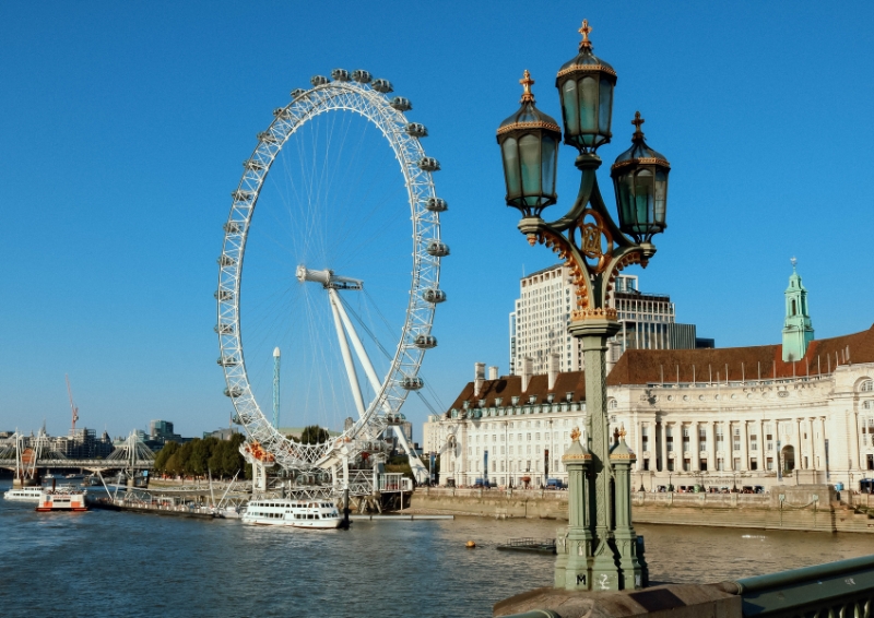 The London Eye is built to withstand strong winds. Image credit: Shutterstock