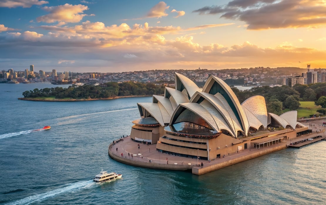 aerial view sydney opera house