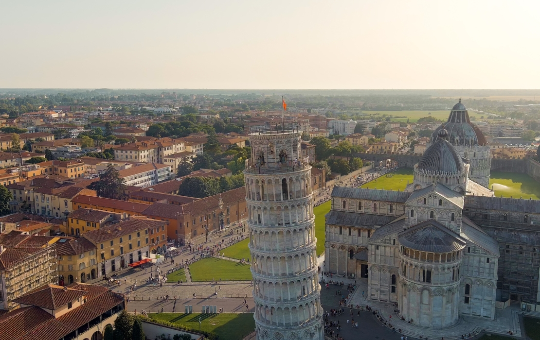 aerial view of pisa