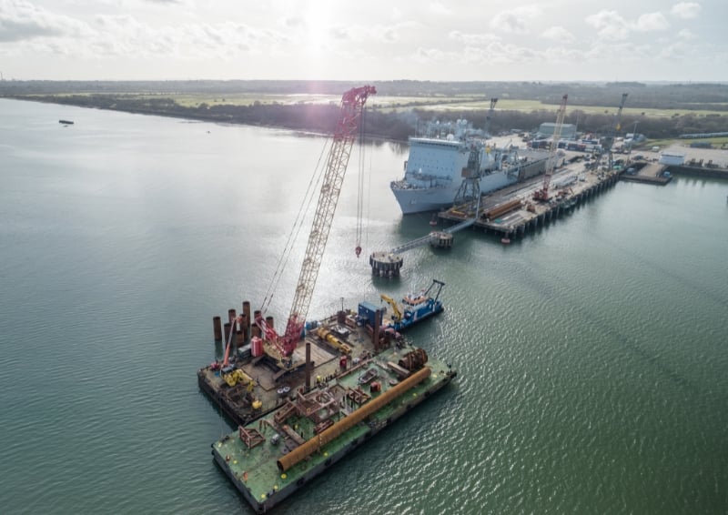 The ABP Solent Gateway - Marine Infrastructure project. Image credit: Associated British Ports