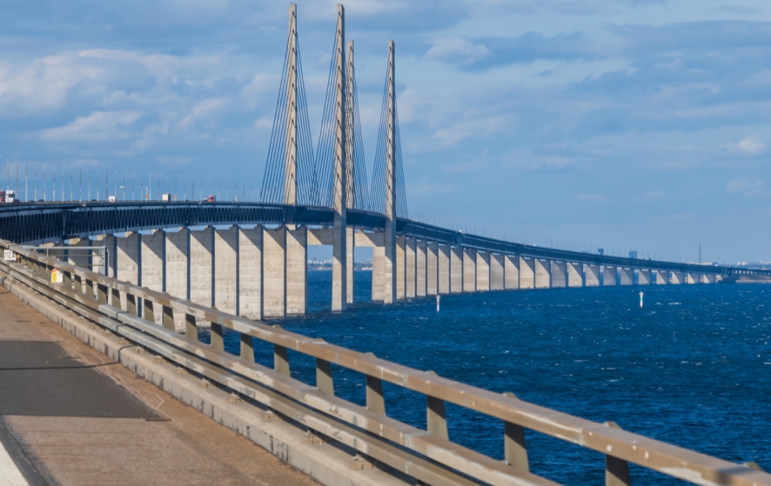 oresund bridge curvature