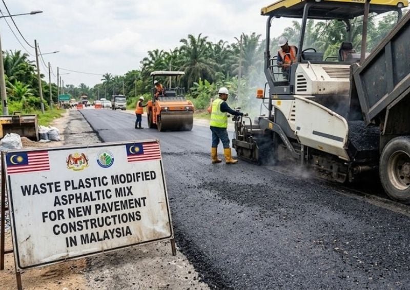 Feasibility of Waste Plastic-Modified Asphaltic Mix for New Pavement Construction in Malaysia