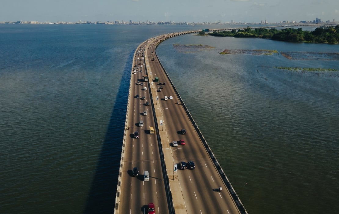 third mainline bridge aerial view