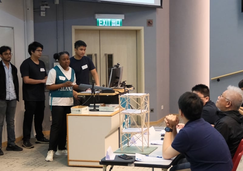 Participants answering the judges' questions. Image credit: ICE HKA G&amp;S
