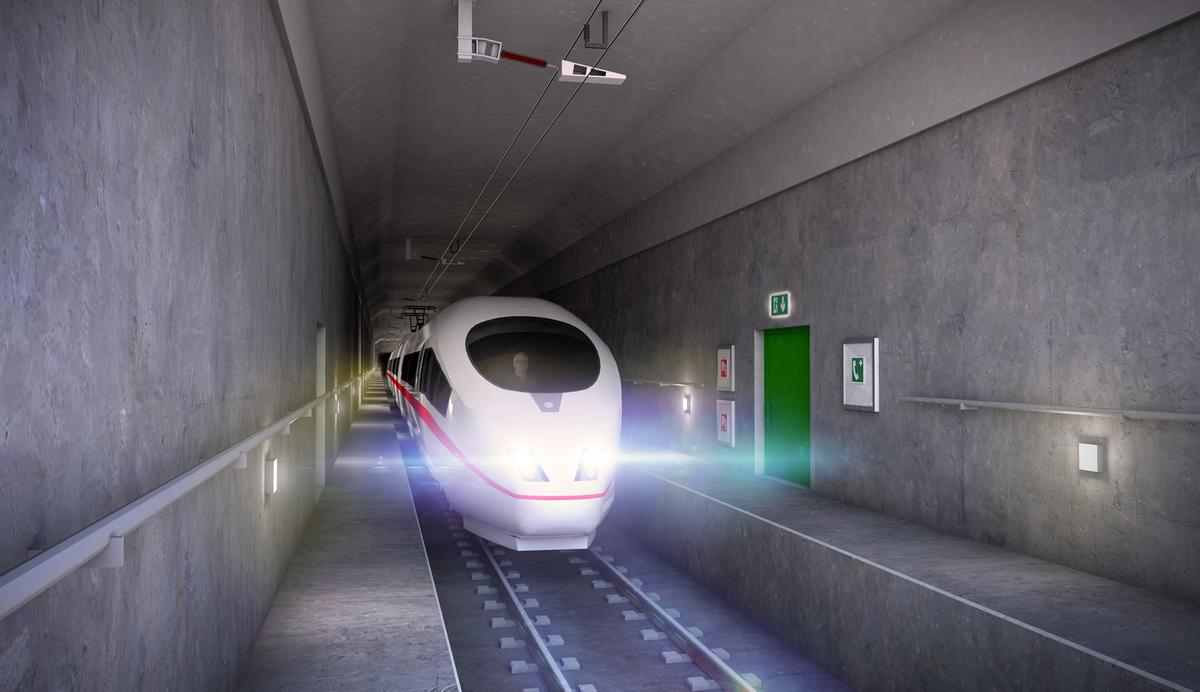 Train section illustration